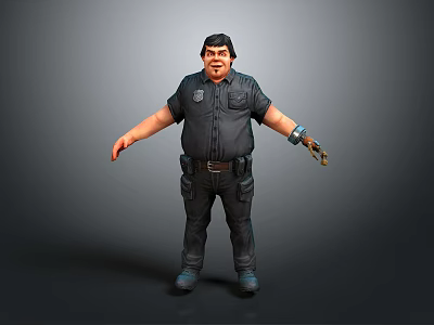 police police officer police security guard security guard soldier soldier warrior figure 3d model