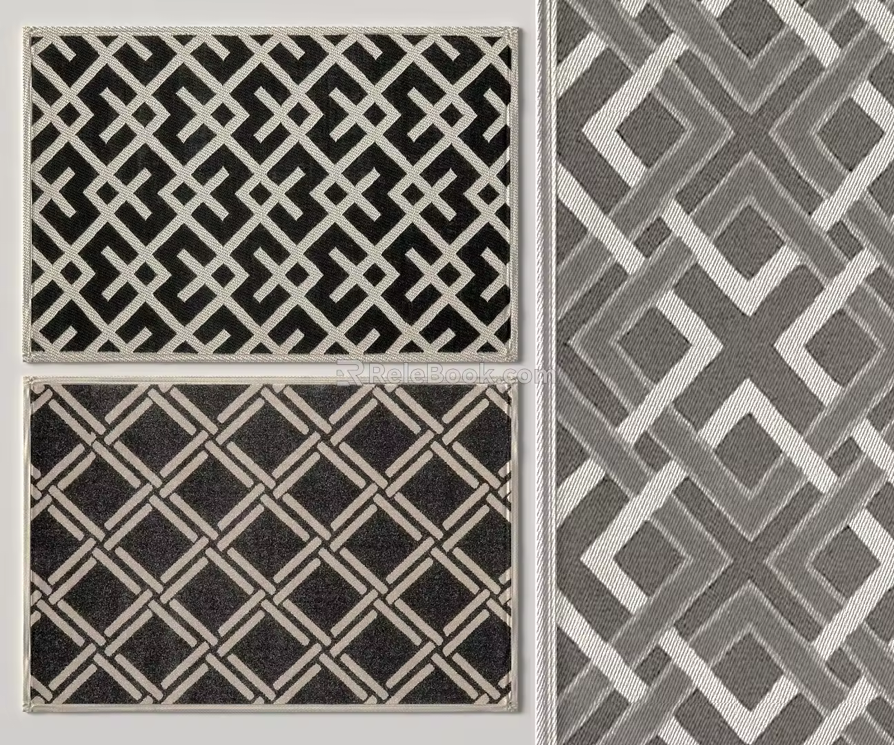 modern geometric square carpet 3d model