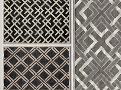 modern geometric square carpet model