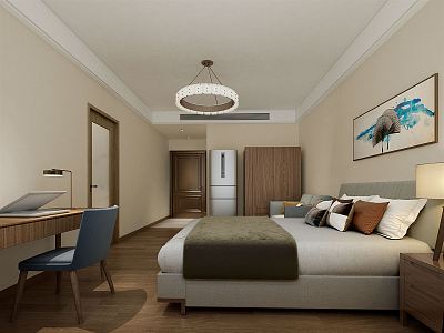 Modern Apartment Open Room 3d model