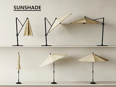 Outdoor Parasol Sun Umbrella Folding Umbrella 3d model