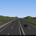 Scenic Mountainous Area Highway Interchange Bridge With Service Area Green Belts And Road Network