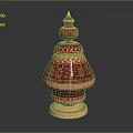 Exquisite Copper Sculpture Carving Featuring Intricate Patterns Spire Top And Layered Structure