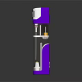 Modern Purple Vertical Apparatus With Transparent Sections And Internal Structure 3d model