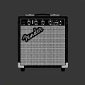 Fender Brand Audio Speaker With Control Knobs And Grille Panel Design
