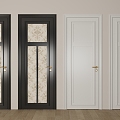 French Retro Door 3d model