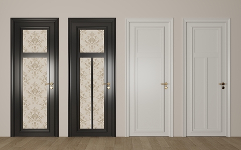 French Retro Door 3d model