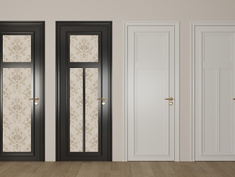 French Retro Door 3d model