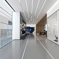 Modern Office Open Workspace With Large Windows Wooden Walls Sofas And Green Plants