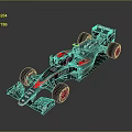 Black and Red McLaren Formula 1 Car With Streamlined Design Large Tires and Driver