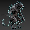 Game werewolf monster doghead orc bpr process below 5000 3d model