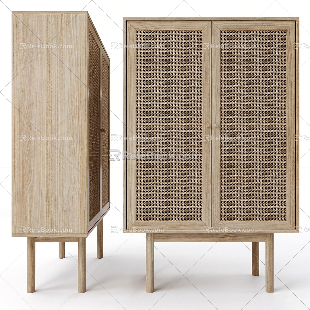 Rattan Decorative Cabinet Rattan Cabinet Side Cabinet model