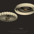 French ceiling lamp balcony ceiling lamp 3d model