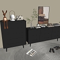 Modern Black Cabinet Whole Cabinet Sideboard Cabinet Balcony Cabinet Locker Entrance Cabinet Bucket Cabinet Side Cabinet Bookcase 3d model