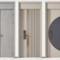 Modern security door entry door 3d model