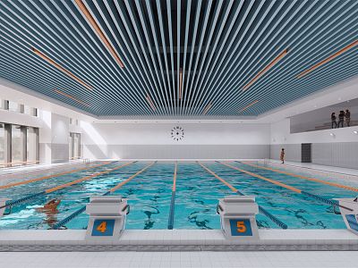 modern swimming pool swimming gym swimming pool model