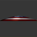 Captain America Shield With Red White Blue Circular Design And Silver Star