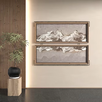 New Chinese Decorative Painting 3d model