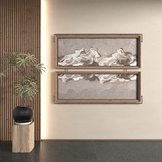 New Chinese Decorative Painting 3d model