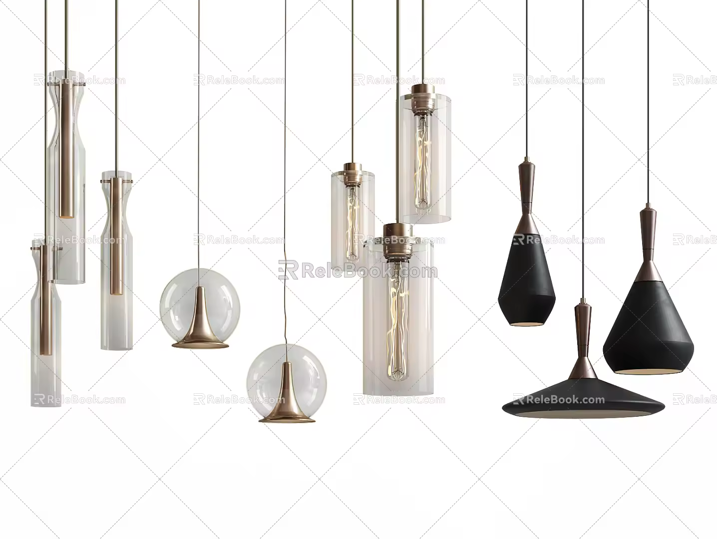 Post-modern chandelier 3d model