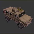 Military Themed Tank With Brown Armor Red Accents And Turret Structure