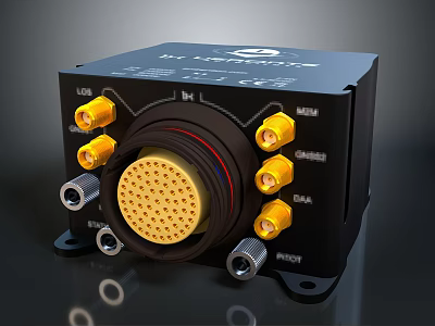 Computer Interface Module with Black Housing Multiple Yellow Silver Connectors for Secure Connections 3d model