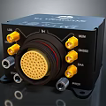 Computer Interface Module with Black Housing Multiple Yellow Silver Connectors for Secure Connections