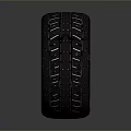 High Performance Car Tire With Deep Tread Pattern And Durable Metal Rim Design 3d model