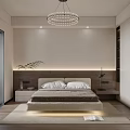 Modern Living Room With White Sofa Red Floor Lamp And Art Decor