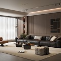 Modern Italian Living Room Italian Living Room Living Room Modern Living Room Sofa Coffee Table Combination 3d model