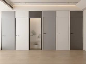 Bedroom door security door flat door security door entry door bedroom door solid wood door glass door lock 3d model