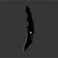 Tactical Black Knife With Unique Design Ergonomic Handle And Sharp Blade