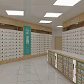 Traditional Chinese Medicine Pharmacy Store Interior With Bright Lighting And Organized Medicine Shelves