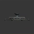 Octagonal Fountain Design With Blue Water Basin And Stone Decorative Platform
