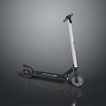 Modern Electric Scooter With Black Body White Handlebar And Wheels For Urban Commuting