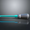 Blue Shaft Gray Handle Screwdriver as Essential Household Tool with Reflective Surface