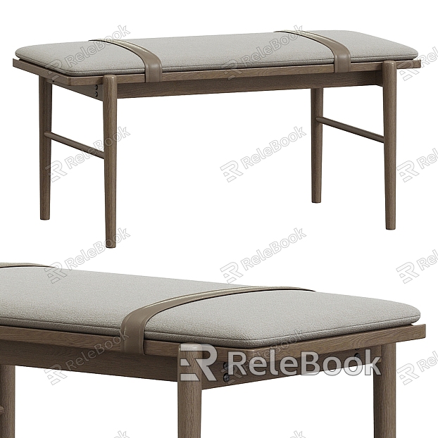 Foot Bed End Stool Sofa Stool Bench 2 model