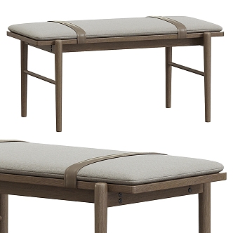 Foot Bed End Stool Sofa Stool Bench 2 3d model