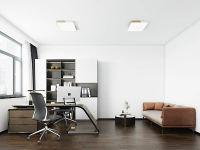 Modern Office Simple Office 3d model
