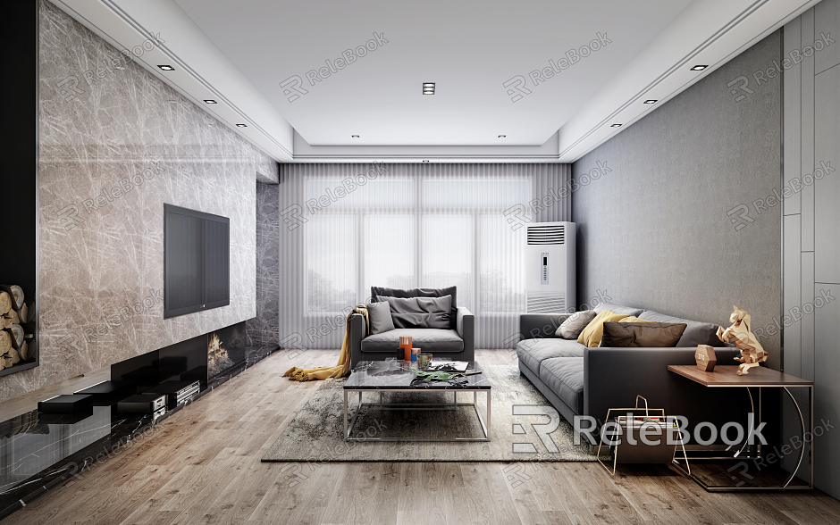 modern living room model