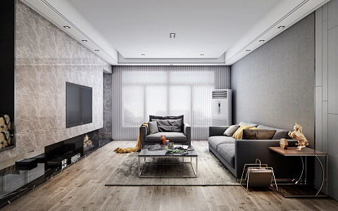 modern living room 3d model