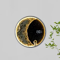 moon lamp moon lamp clock moon gypsum lamp moon wall lamp half moon lamp house silent wind moon lamp cream wind moon wall lamp living room decorative lamp 3d model