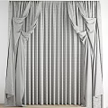 Elegant Light Brown Curtains With White Sheer Layers And Pleated Design