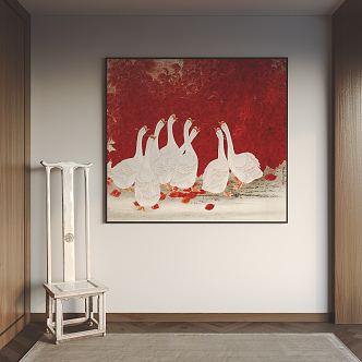 New Chinese Animal Painting Decorative Painting 3d model