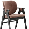 Modern Single Accent Chair With Wooden Frame Armrests And Beige Brown Gray Upholstery