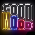 Neon Decorative Light With Good Mood Text In Vibrant Colorful Glow Design