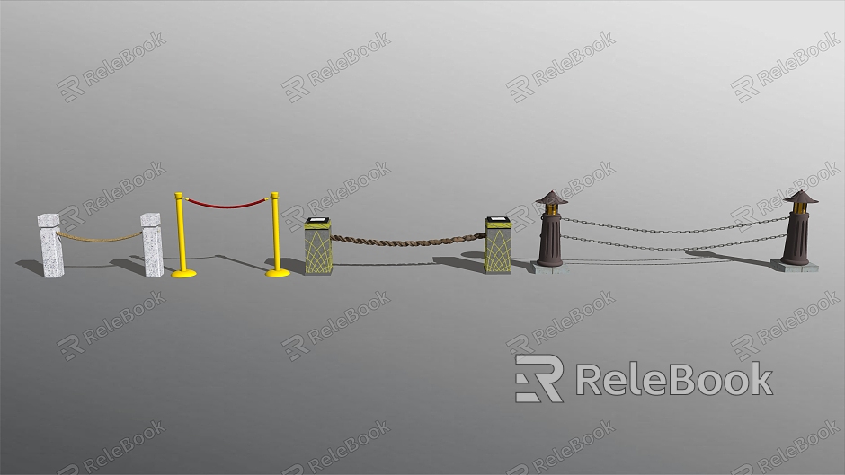 Modern Railing Rope Chain Railing model