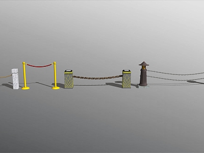 Modern Railing Rope Chain Railing model