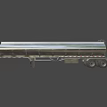 Metallic Tanker Trailer With Cylindrical Tank And Heavy Duty Commercial Transport Design