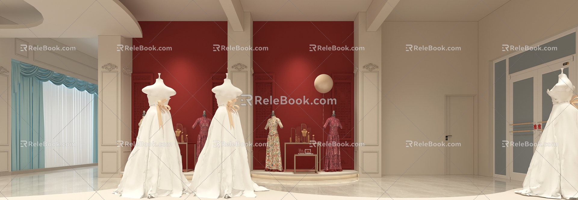 Modern Wedding Shop First 3d model